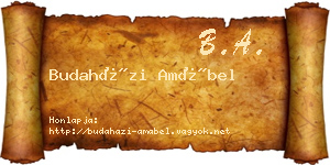 Budaházi Amábel névjegykártya